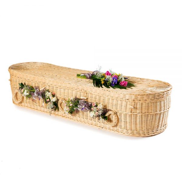 Cromer white willow coffin